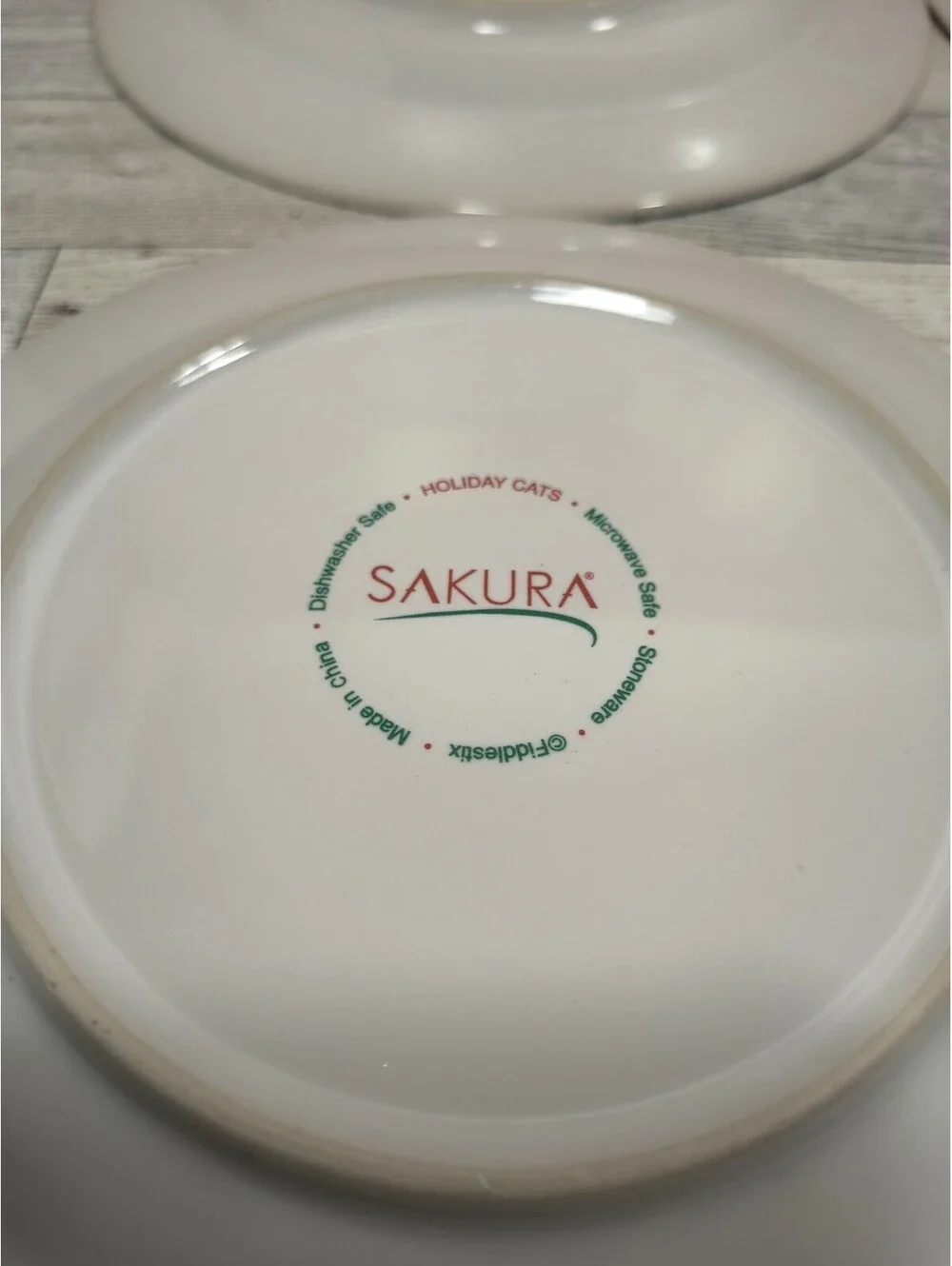Oneida Sakura Fiddlestix Christmas HOLIDAY CATS 8 1/4